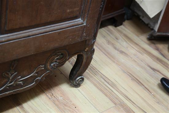 A large 19th century French walnut armoire, H.7ft 9in. W.5ft